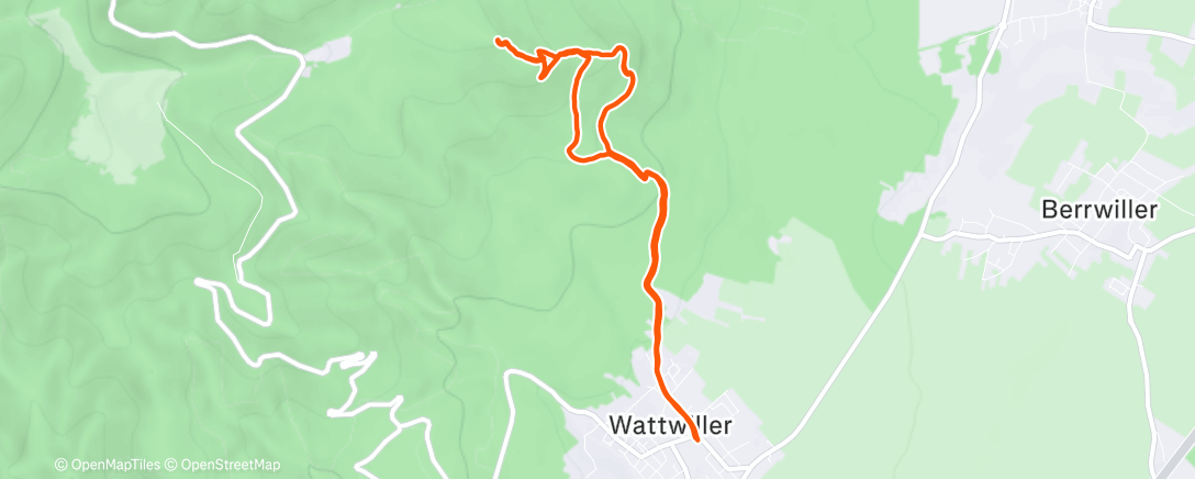 Map of the activity, Trail dans l'après-midi