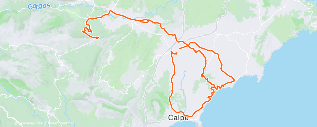 Map of the activity, Fietsen