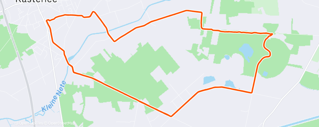 Map of the activity, Hel van Kasterlee - Run 2