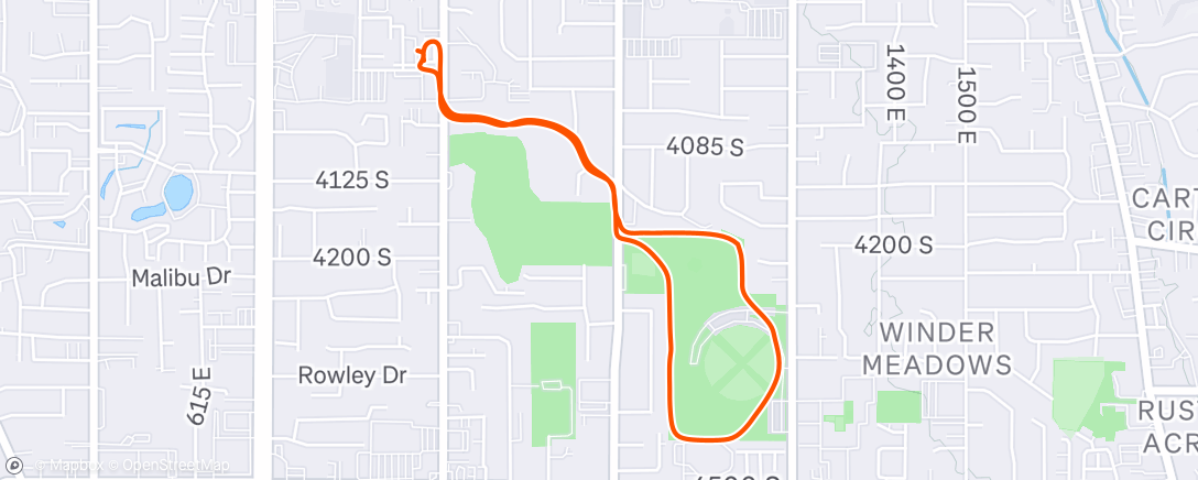 Map of the activity, Evening Walk