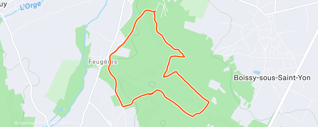 Map of the activity, Trail dans l'après-midi