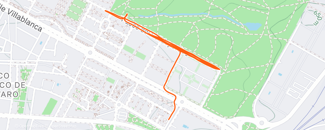 Map of the activity, Lunch Run