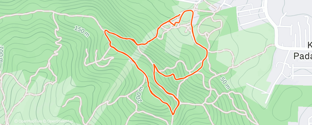 Карта физической активности (Afternoon Trail Run)