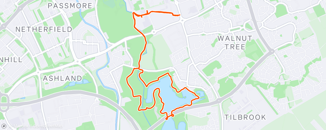 Map of the activity, Post race walk