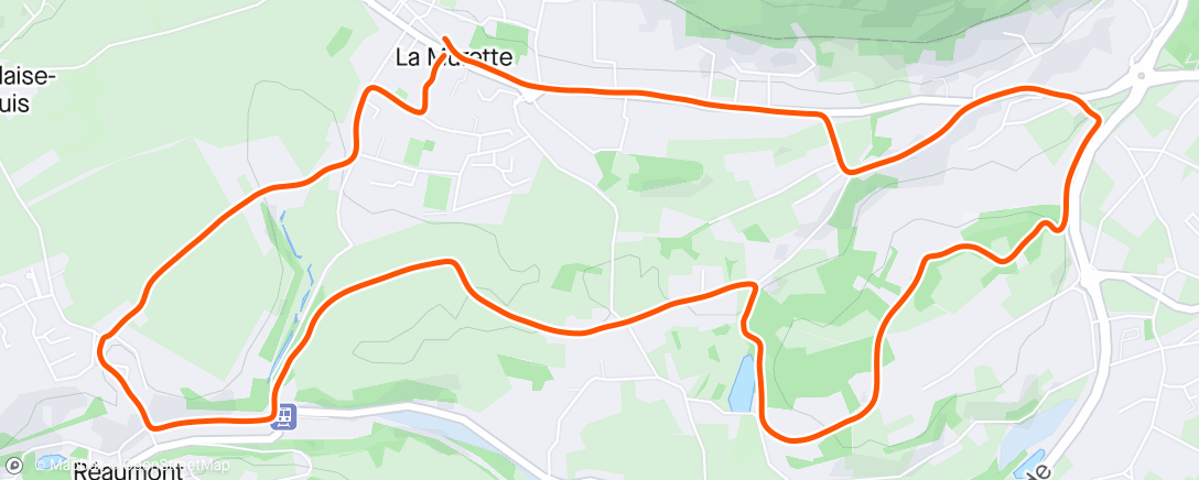 Map of the activity, Course à pied le matin ❤️🕊️
