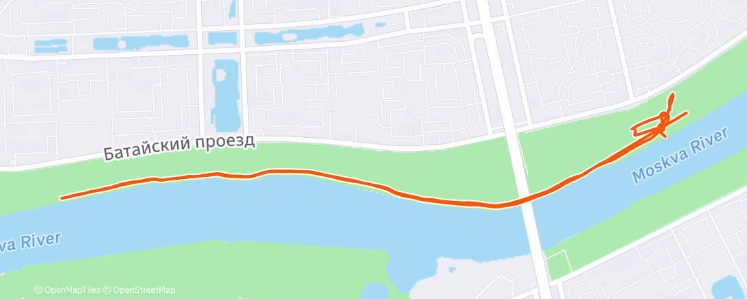 Map of the activity, Утренний забег