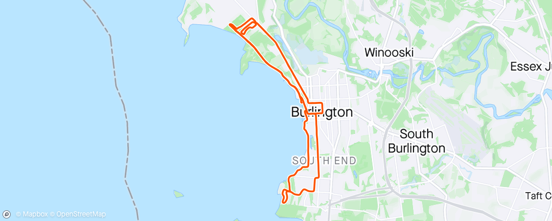 Mapa da atividade, Vermont Marathon in Burlington