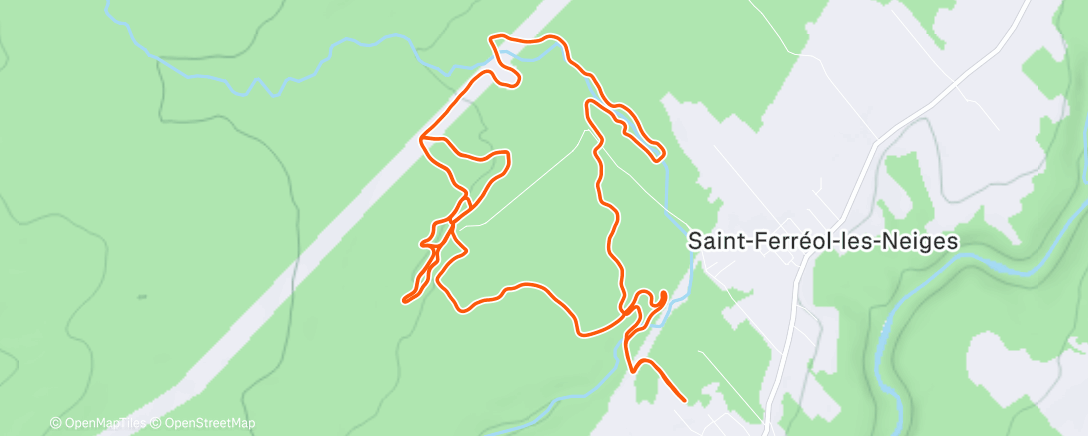 Map of the activity, Morning Nordic Ski