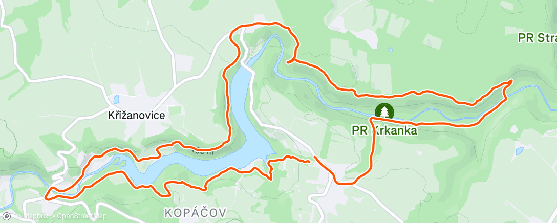 Map of the activity, Afternoon Hike
