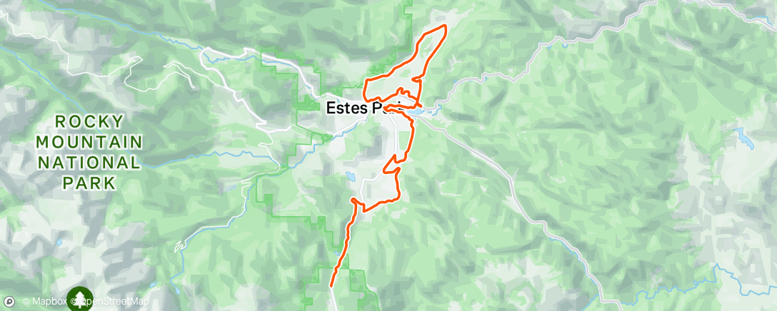 Map of the activity, first marathon ever (i think it started at 9000 ft elevation with 1200+ gain over the whole course)