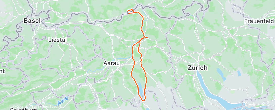Map of the activity, Fahrt am Morgen