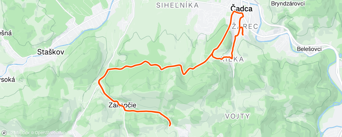 Map of the activity, Morning Mountain Bike Ride