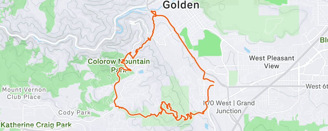 Map of the activity, Afternoon Ride