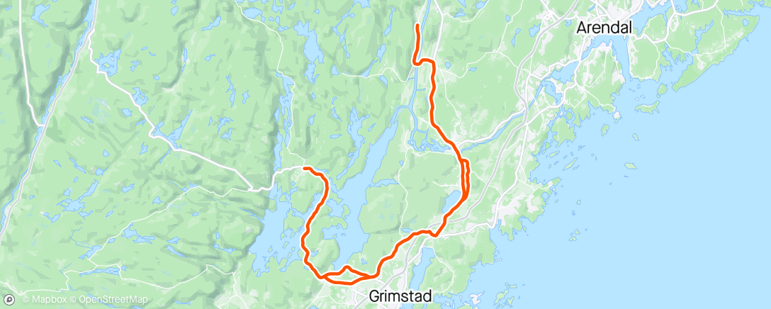 Map of the activity, Skiftenes 🚴‍♂️
