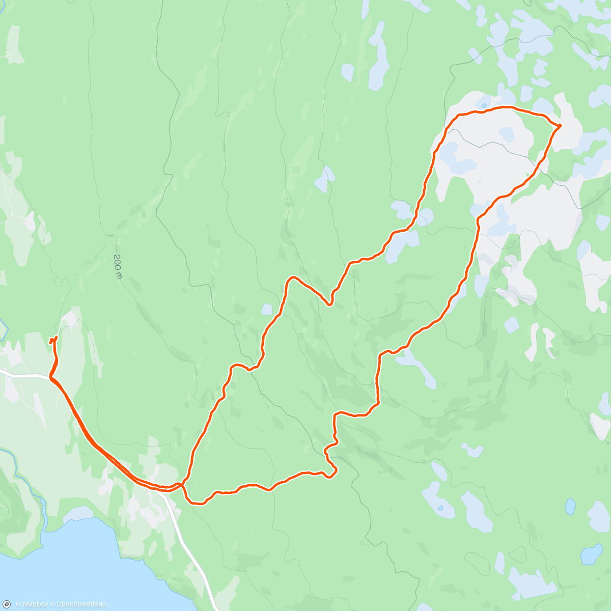 Mapa de la actividad, Tur på Berganvarden