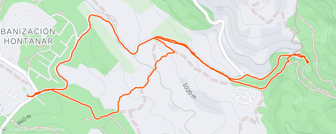 Map of the activity, Caminata de mañana