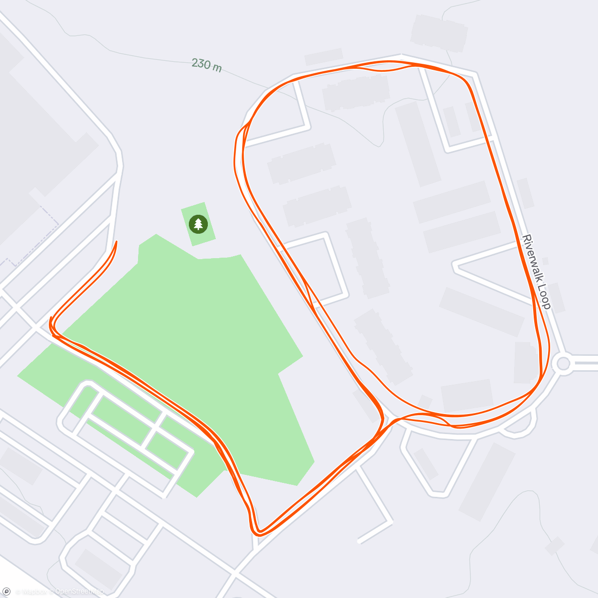 Map of the activity, Afternoon Run