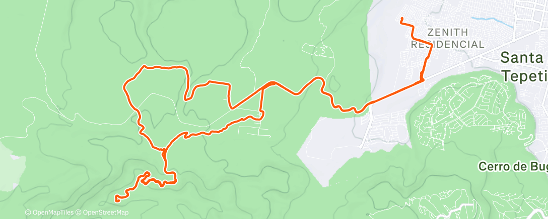 Map of the activity, Morning Mountain Bike Ride