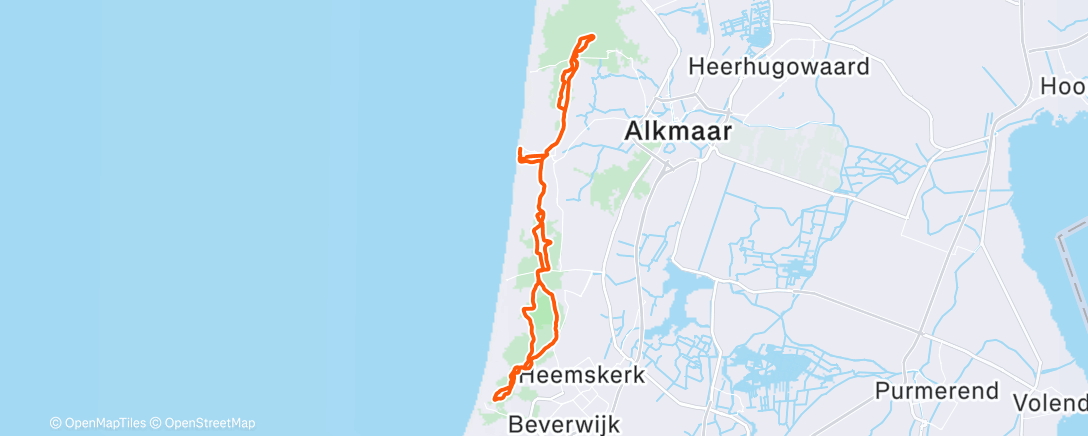 Map of the activity, Morning Ride