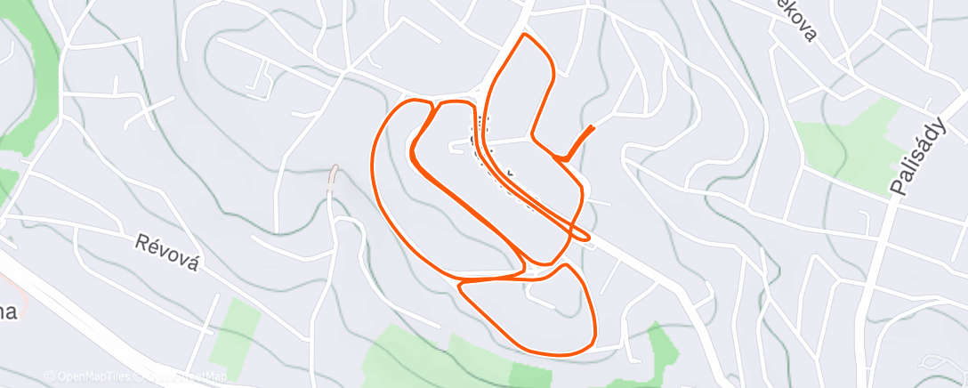 Map of the activity, Evening Run