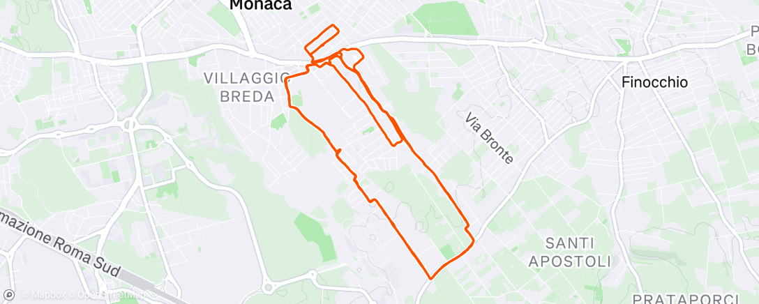 Map of the activity, 10 miles!