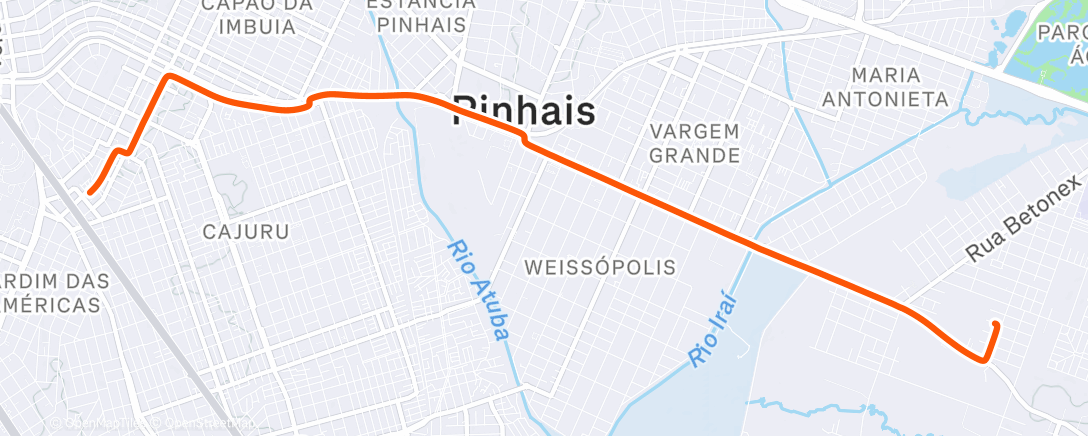 Map of the activity, Morning Ride