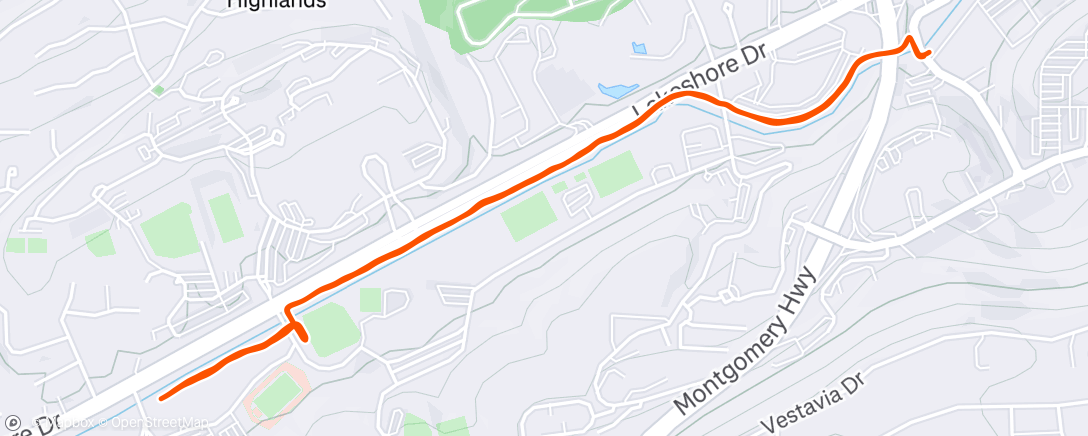 Map of the activity, Morning Run