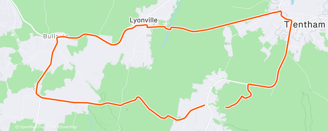 Map of the activity, Cycling