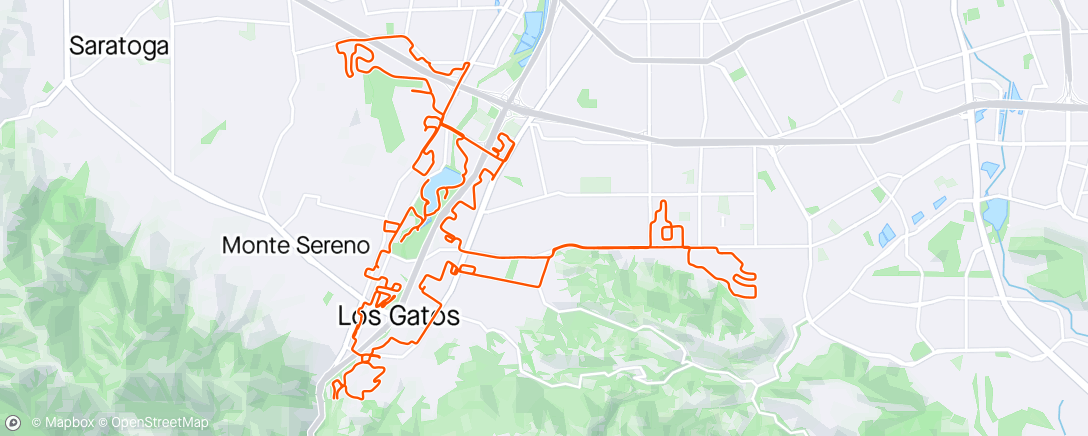 Map of the activity, Los Gatos