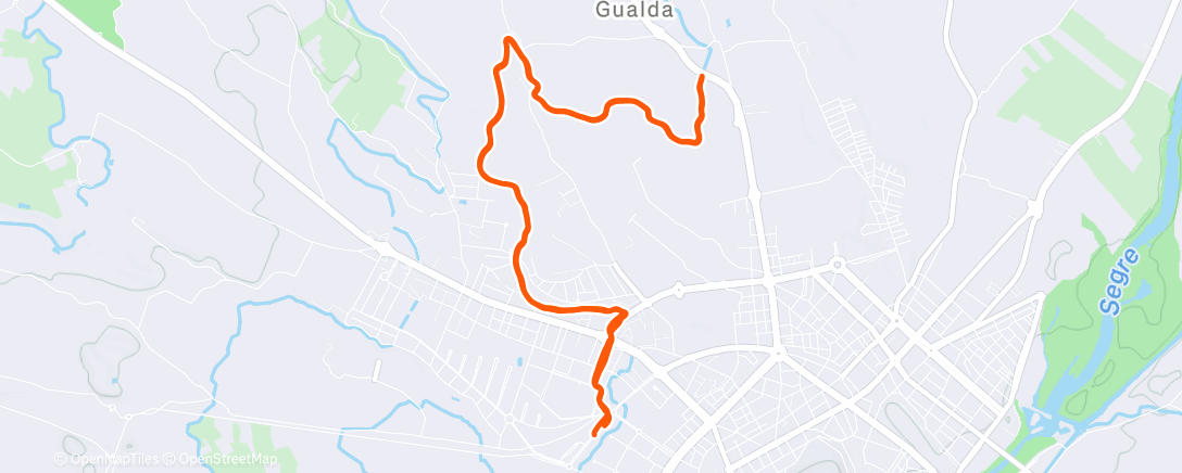 Map of the activity, Lunch Run