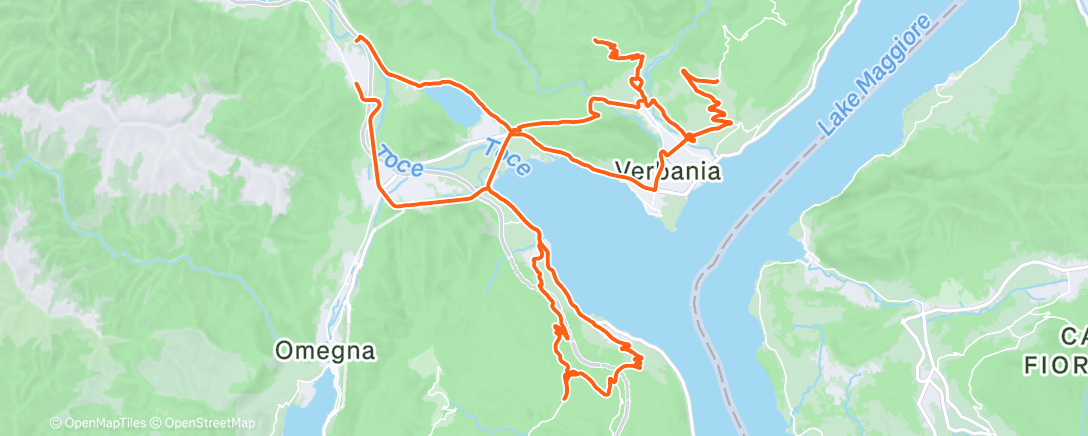 Map of the activity, Ciclismo