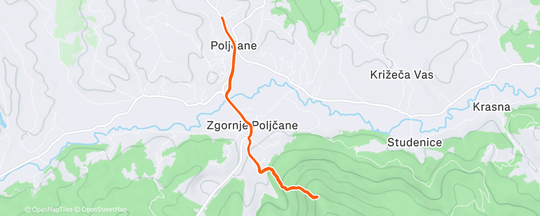 Map of the activity, Morning Run