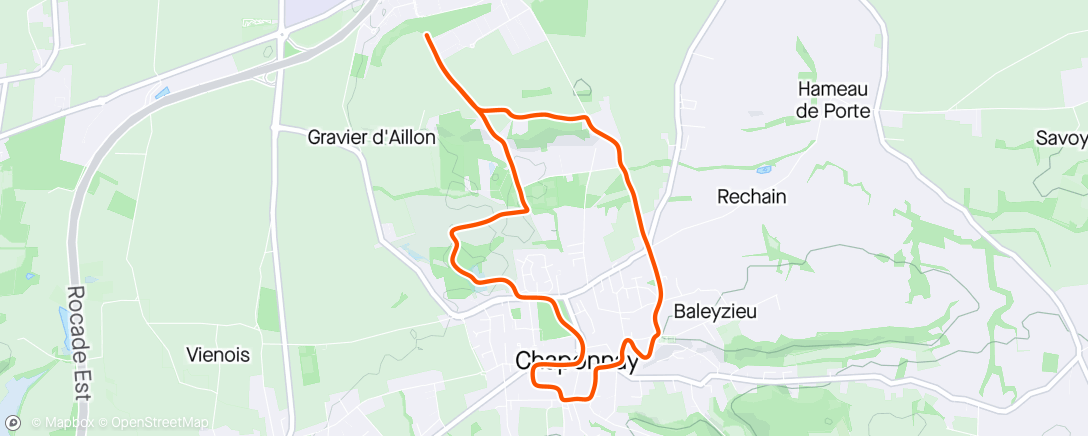 Map of the activity, Chaponnay Église