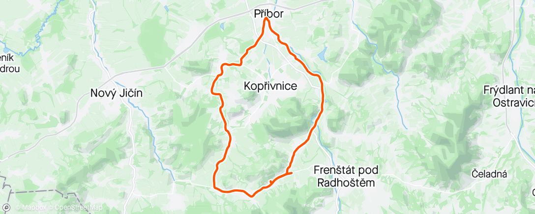Map of the activity, Rozjetí před trenalem