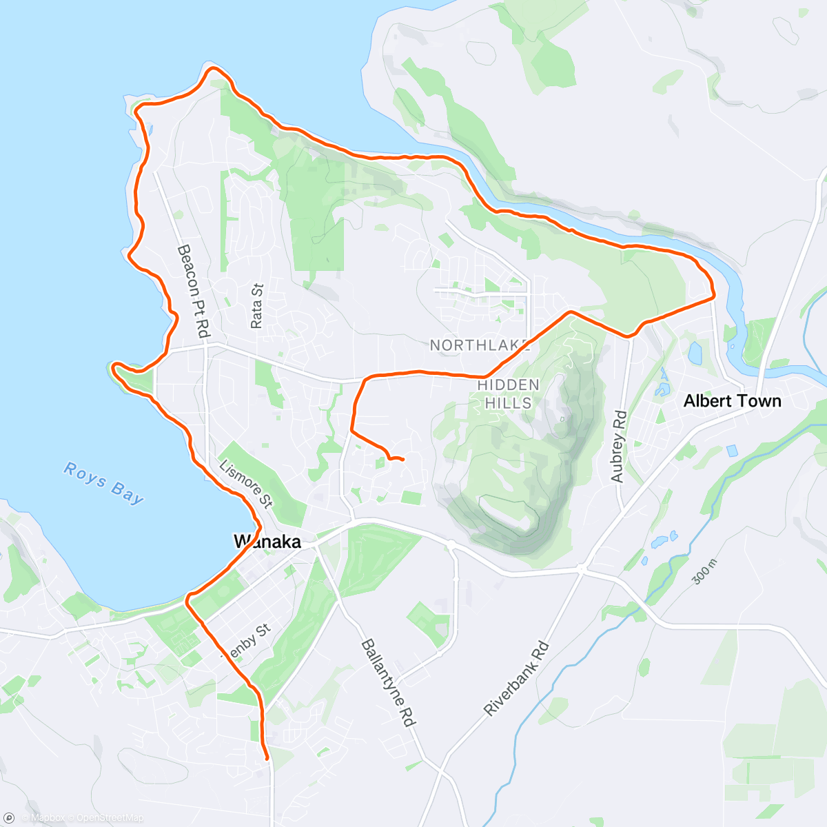 Map of the activity, Afternoon Run