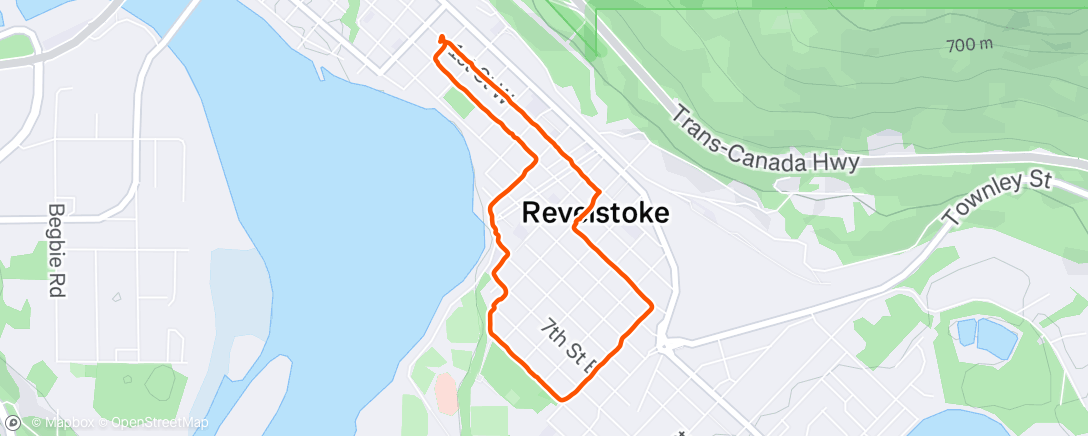 Map of the activity, Morning Run