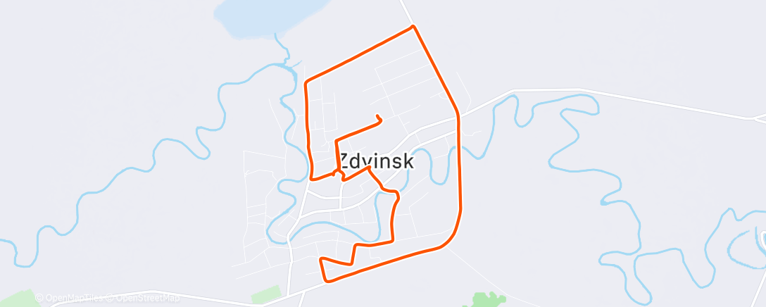 Карта физической активности (Evening Run)