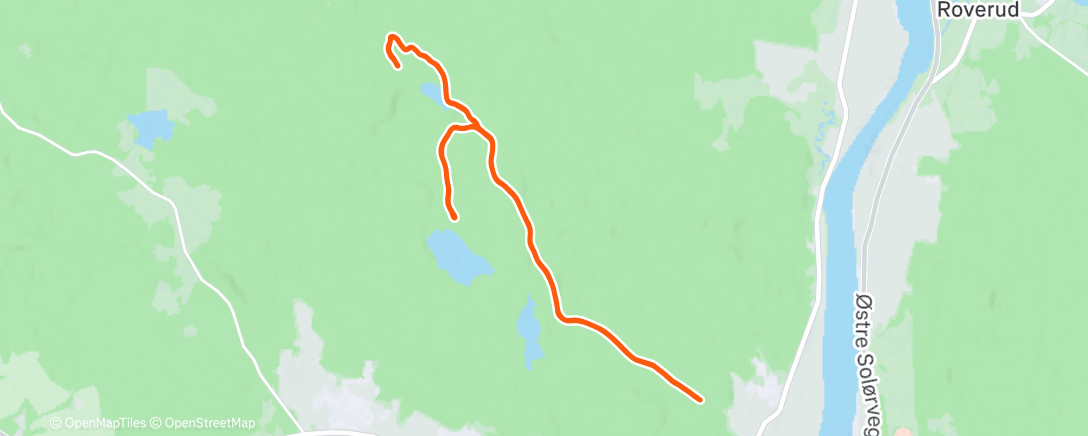 Map of the activity, Årets første tur med planker på beina med Ivan og Halvor, skikkelig fint!