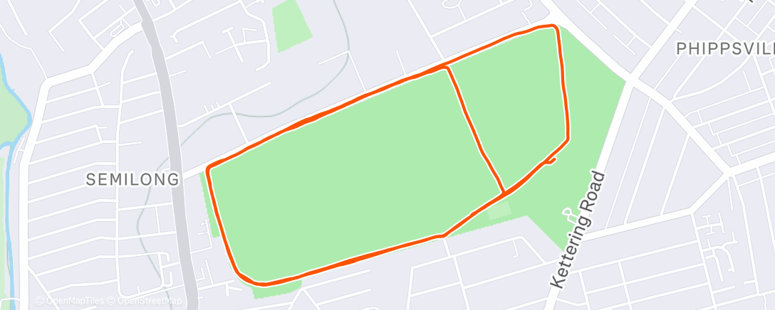 Map of the activity, Parkrun