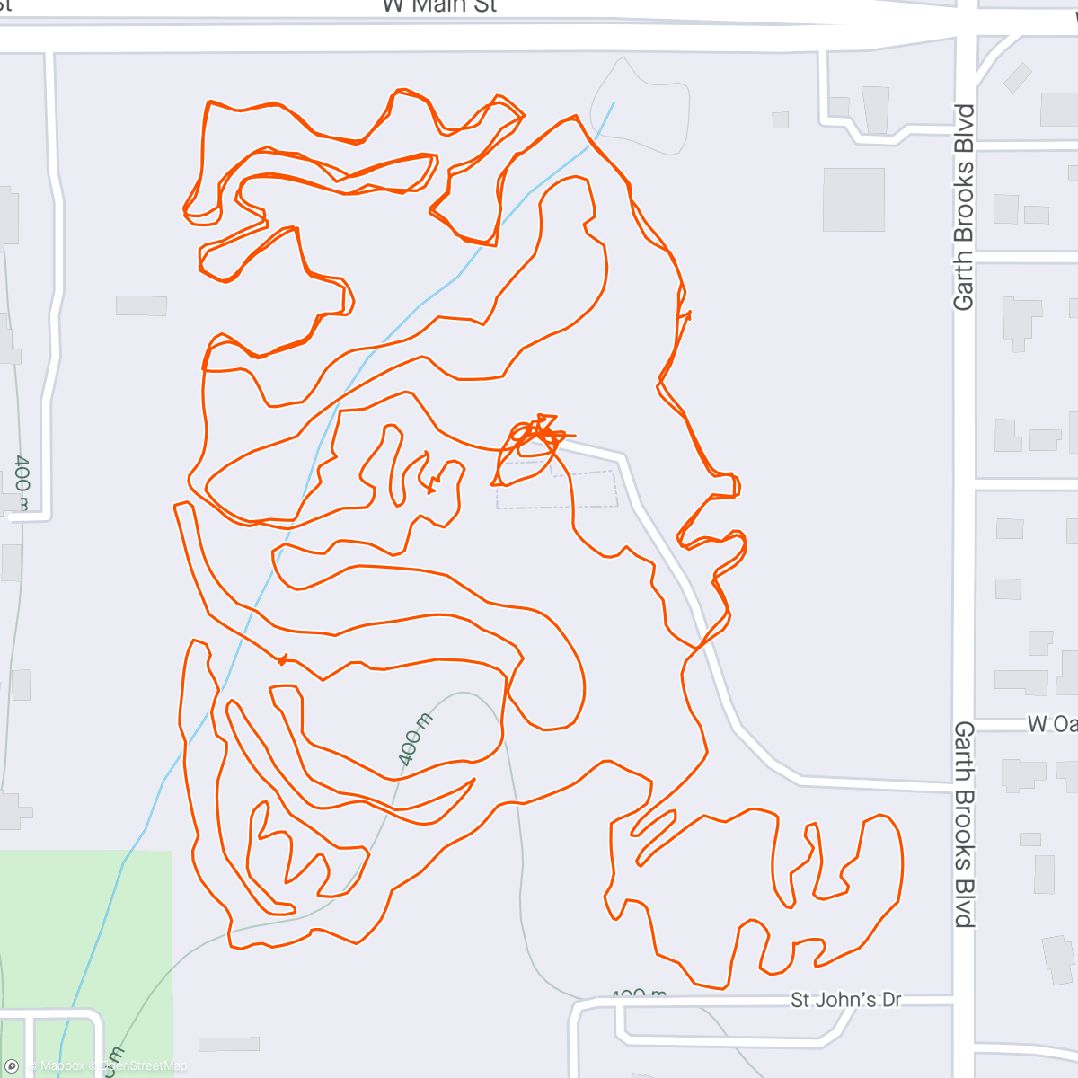Map of the activity, Family mtb ride with a side of crash