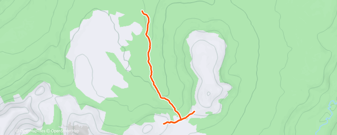 Map of the activity, Afternoon Run