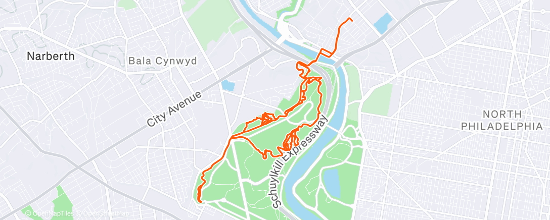 Map of the activity, Lunch Mountain Bike Ride