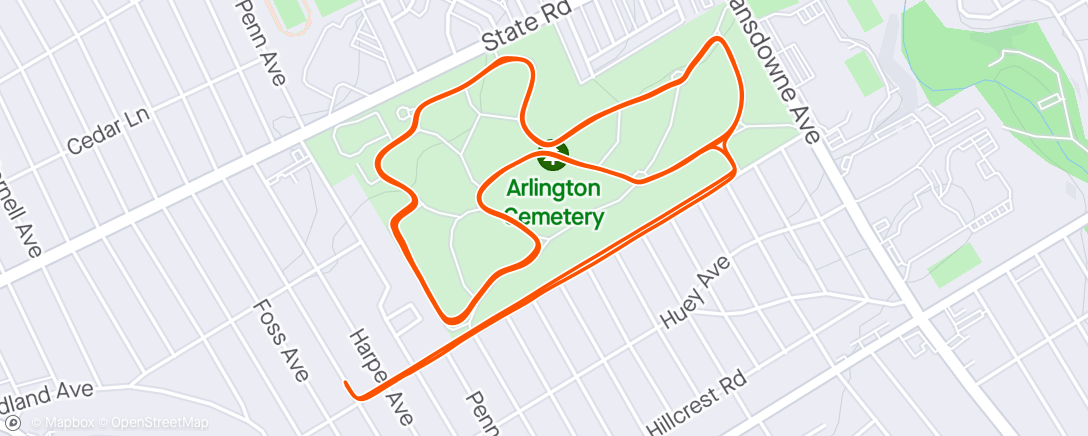 Map of the activity, Afternoon Ride 4/25/24