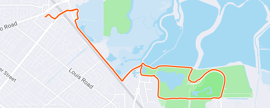 Map of the activity, Shoreline Sunset Skate