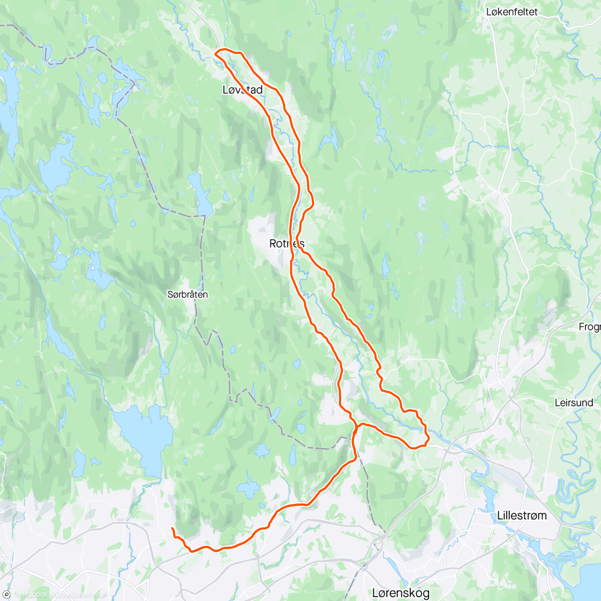 Map of the activity, Sommervarme oppi Nittedal