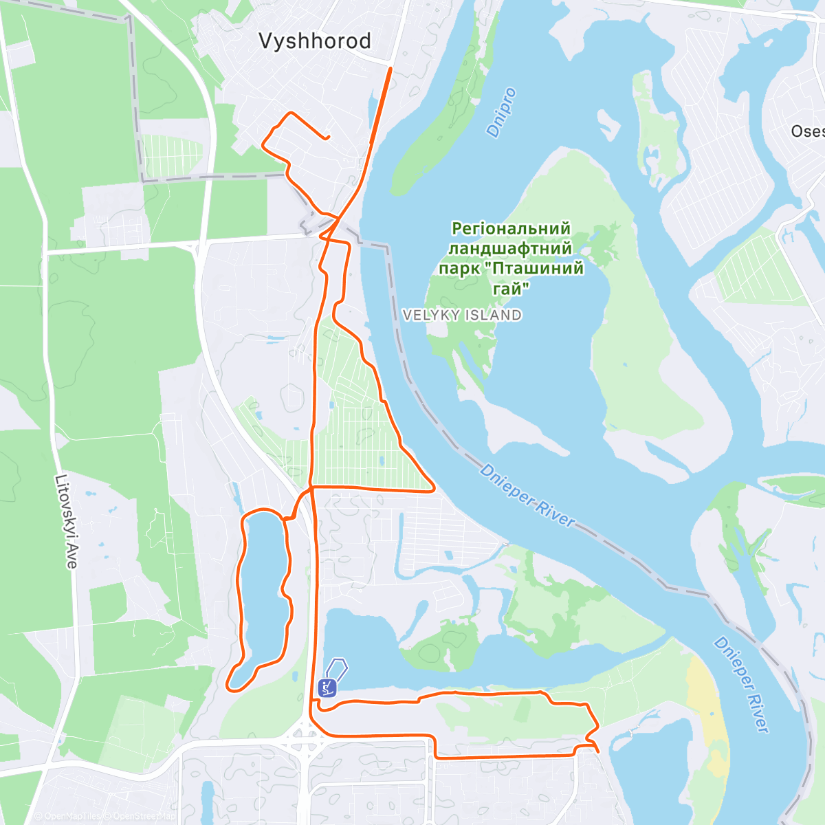 Map of the activity, '26 Opening Light Rocinante Ride