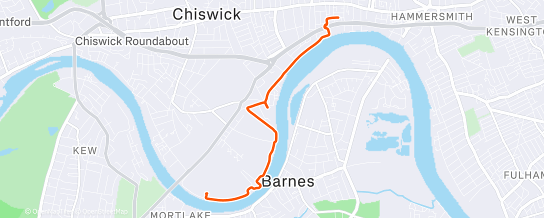 Map of the activity, Afternoon Ride