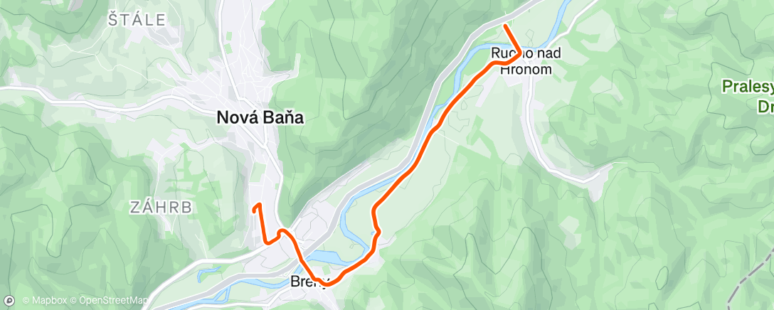 Map of the activity, Morning Run