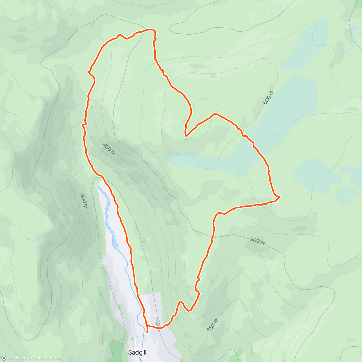 Map of the activity, Grey Crag and Tarn Crag loop - Longsledale