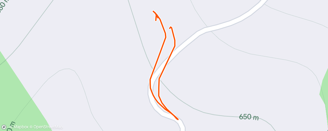 Map of the activity, Afternoon Run